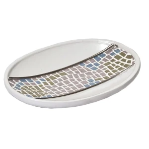 Мыльница настольная Brissen «Mosaic» полирезина цвет белый