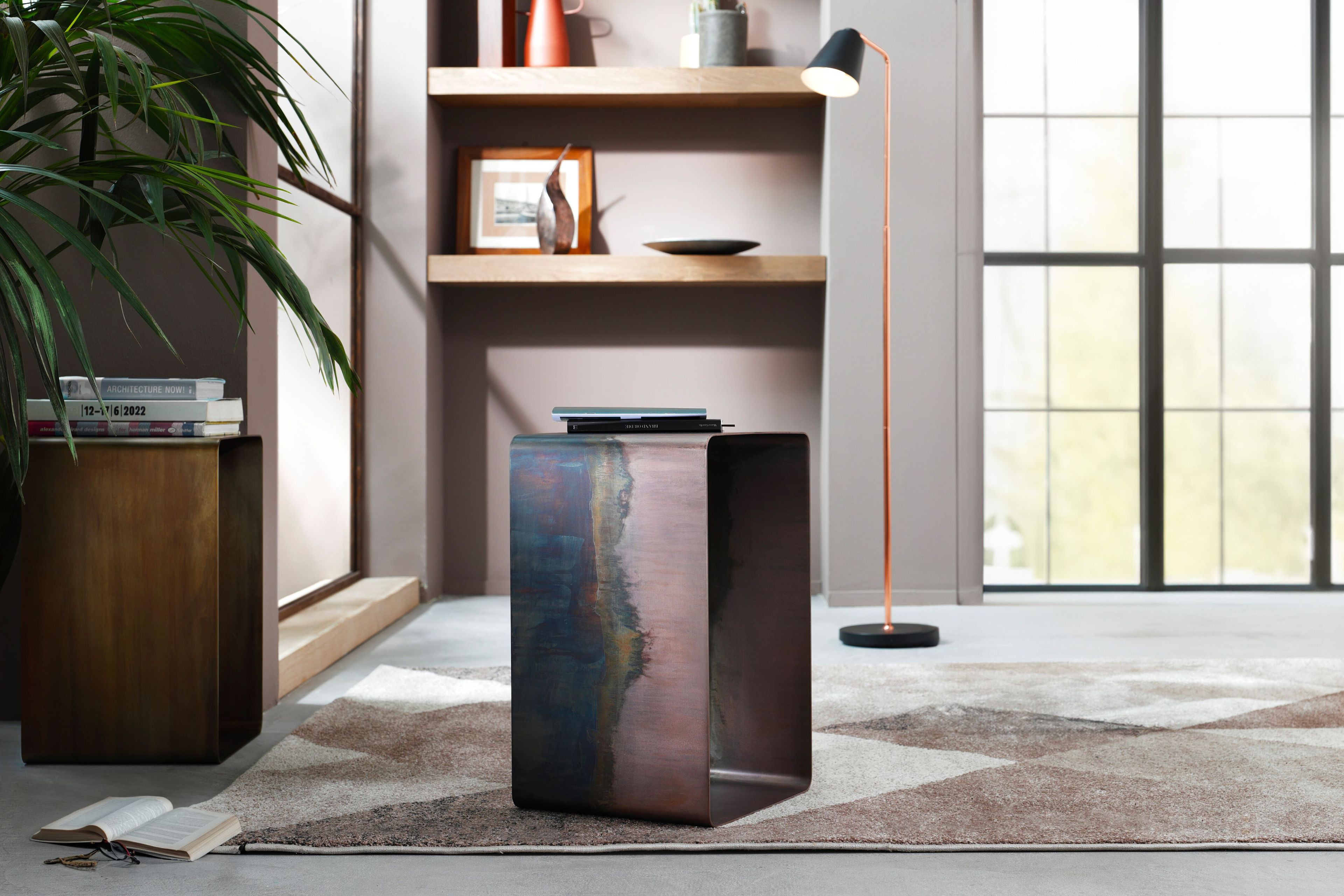 Железный книжный шкаф / журнальный столик Lusent35 параллелепипеды ARCH-00105295 - Вид №4