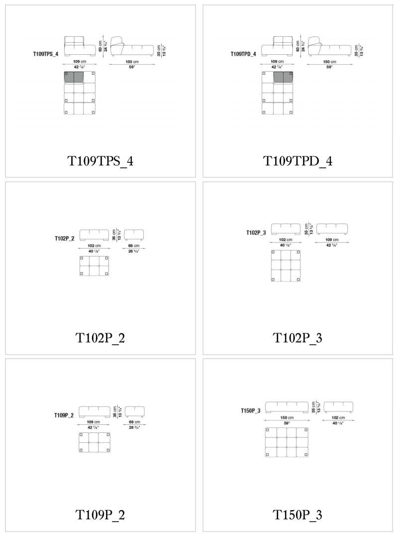 Секционный диван из ткани B&B Italia Tufty Time ARCH-00056026 - Вид №12
