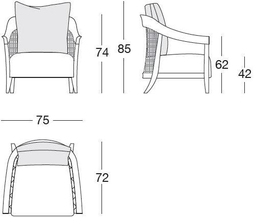 Longhi Кожаное кресло с подлокотниками Loveluxe 2016 – vanity collection X 690 - Вид №5