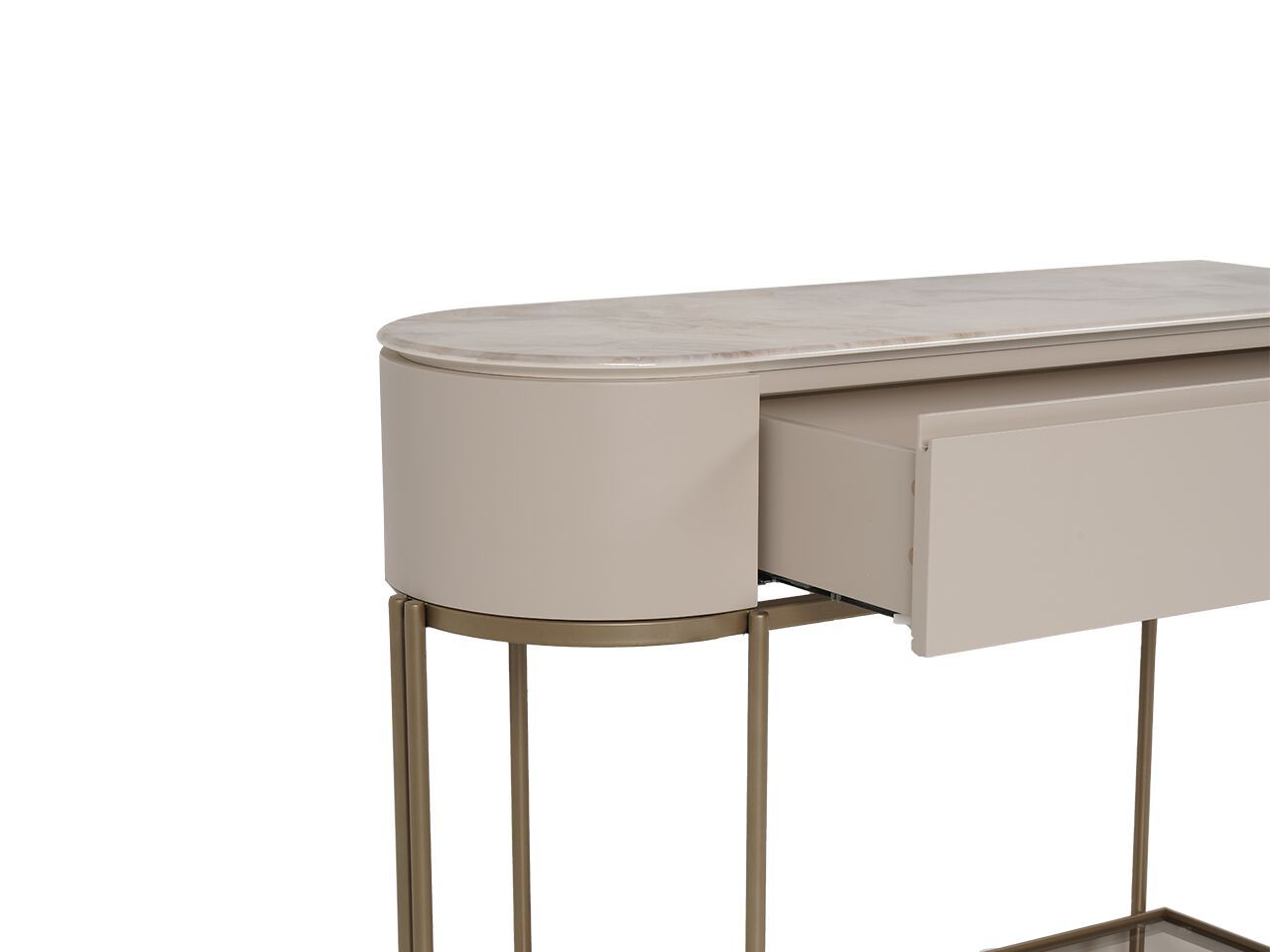 Деревянная и металлическая консоль с ящиком NDESIGN румяна ARCH-00003522