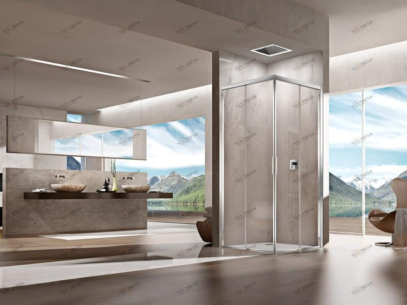 Duka Прямоугольный угловой душевой бокс Quadra – con profili verticali e orizzontali sun-id-1488422