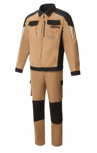 64635 Костюм  NEW 2 бежевый с черным STATUS  Летняя спецодежда  размер 60-62/170-176