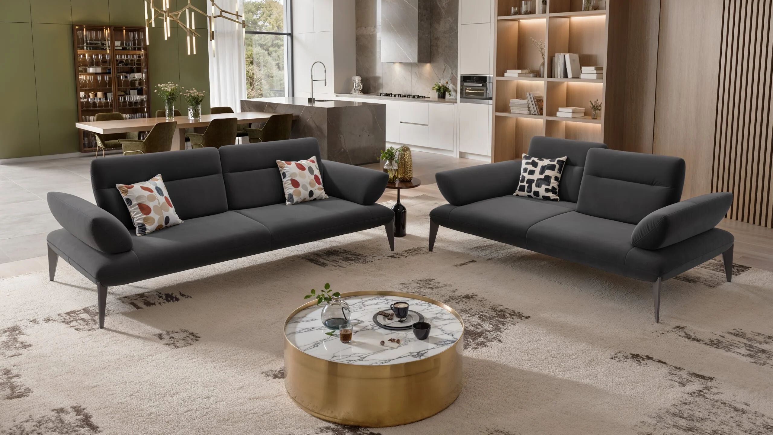 3-местный тканевый линейный диван Sofanella Лацио ARCH-00142144 - Вид №5