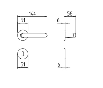 Латунная ручка на розетке Mandelli1953 Zante ARCH-00127161 - Вид №4