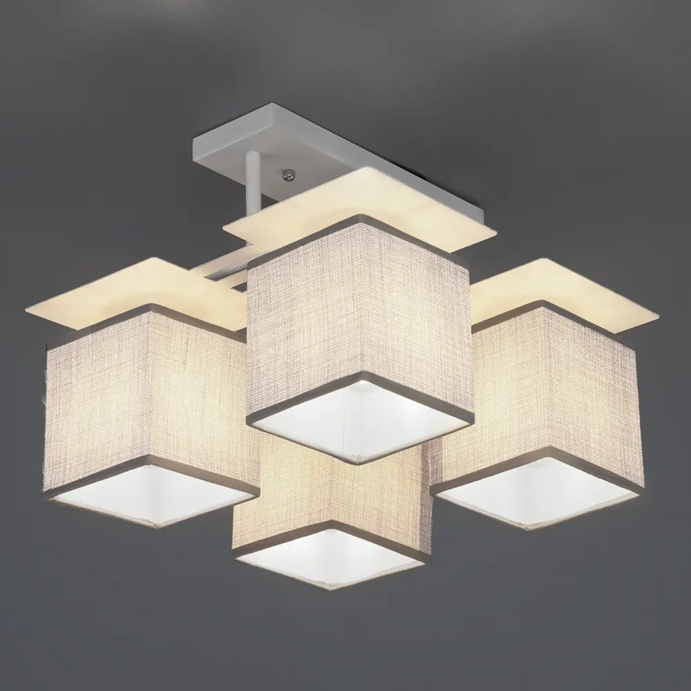 Потолочная люстра Escada Grey с тканевыми плафонами, 4 лампы 89195517 STLM-0079718 - Вид №1