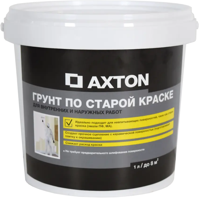 Грунтовка Axton для сложных поверхностей с остатками краски 1 л 81951448