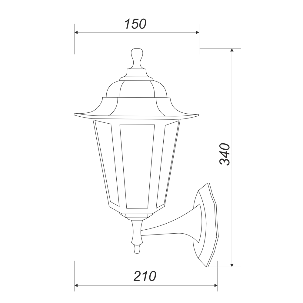Светильник уличный настенный Apeyron Леда 11-99 E27 цвет белый STLM-2046768 - Вид №13