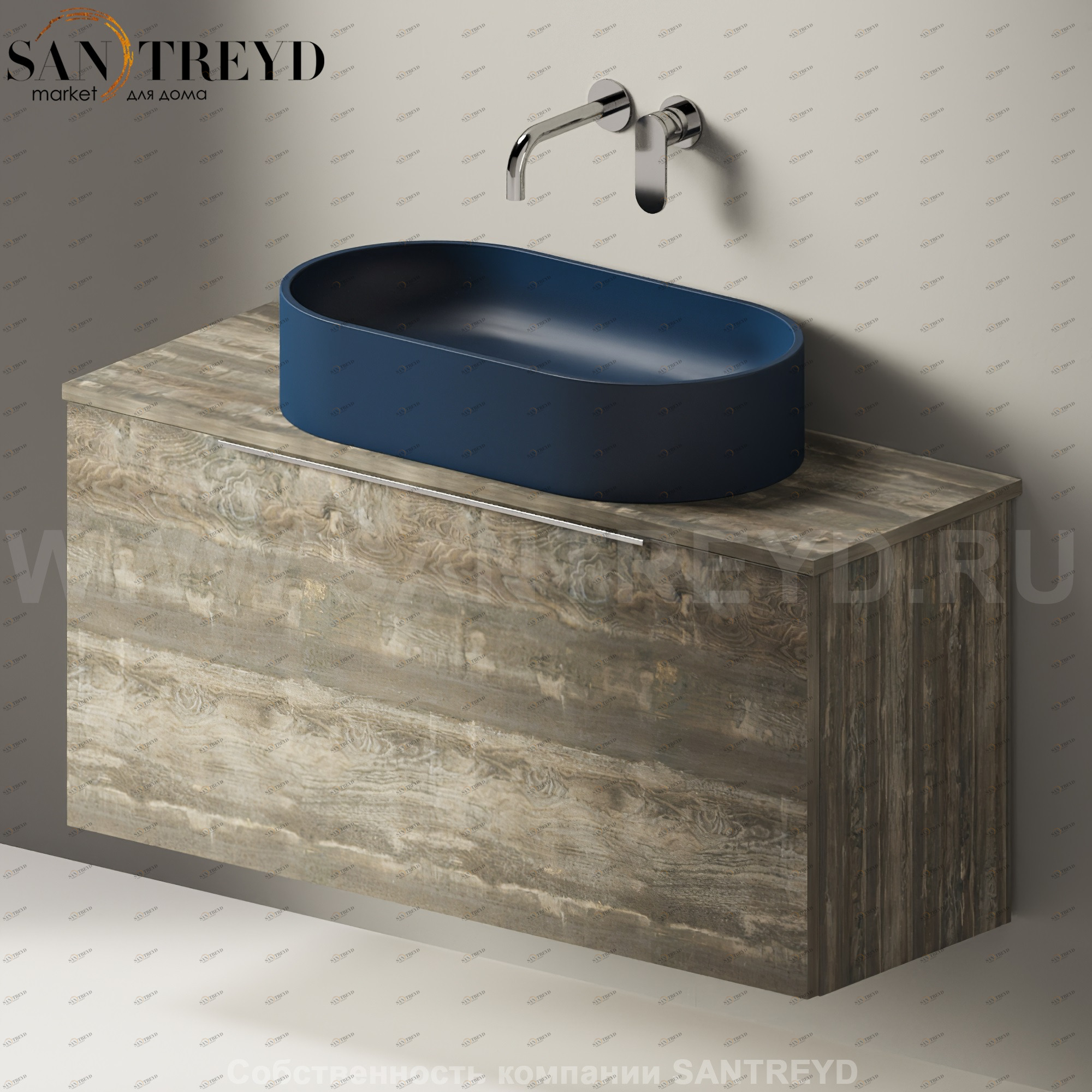 Flaminia BOX Настенная тумба для раковины 105 см с 1 ящиком BX834.WE Ceramica Flaminia BX834WE