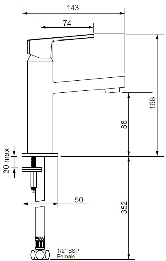 BLBBK Смеситель для раковины Blaze Methven Черный - Вид №1