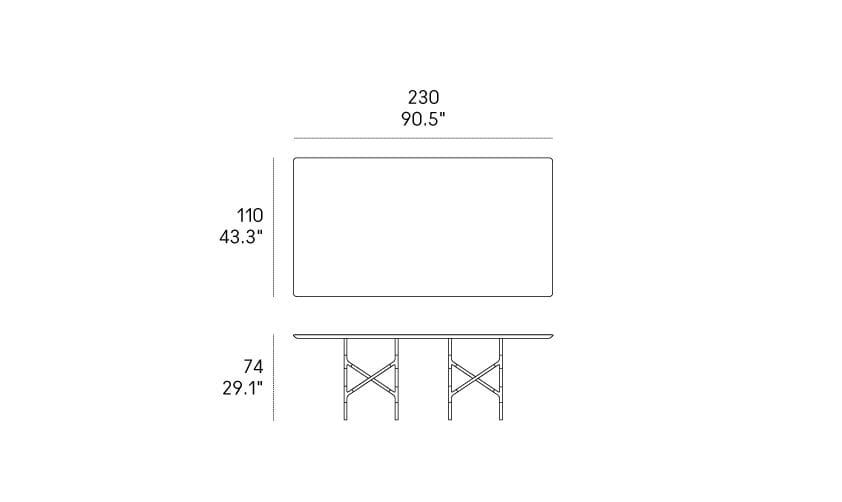Прямоугольный стол Casamania & Horm Александр ARCH-00146326 - Вид №2