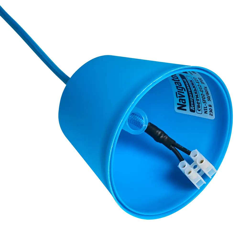 Люстра подвесная 1 лампа 6 м² цвет синий Santreyd STLM-2177269 - Вид №4