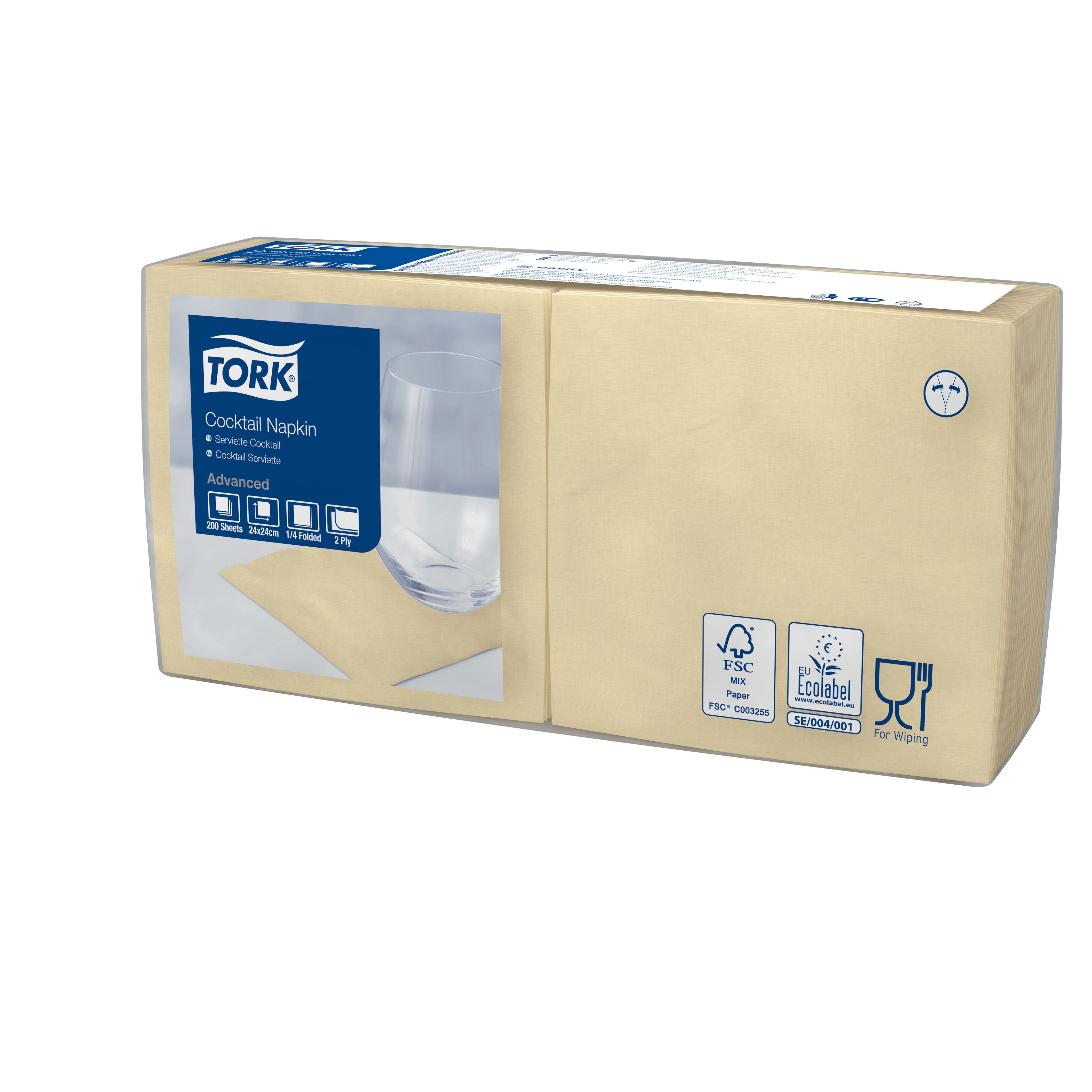 47782839 Песочная коктейльная салфетка Tork  - Вид №1