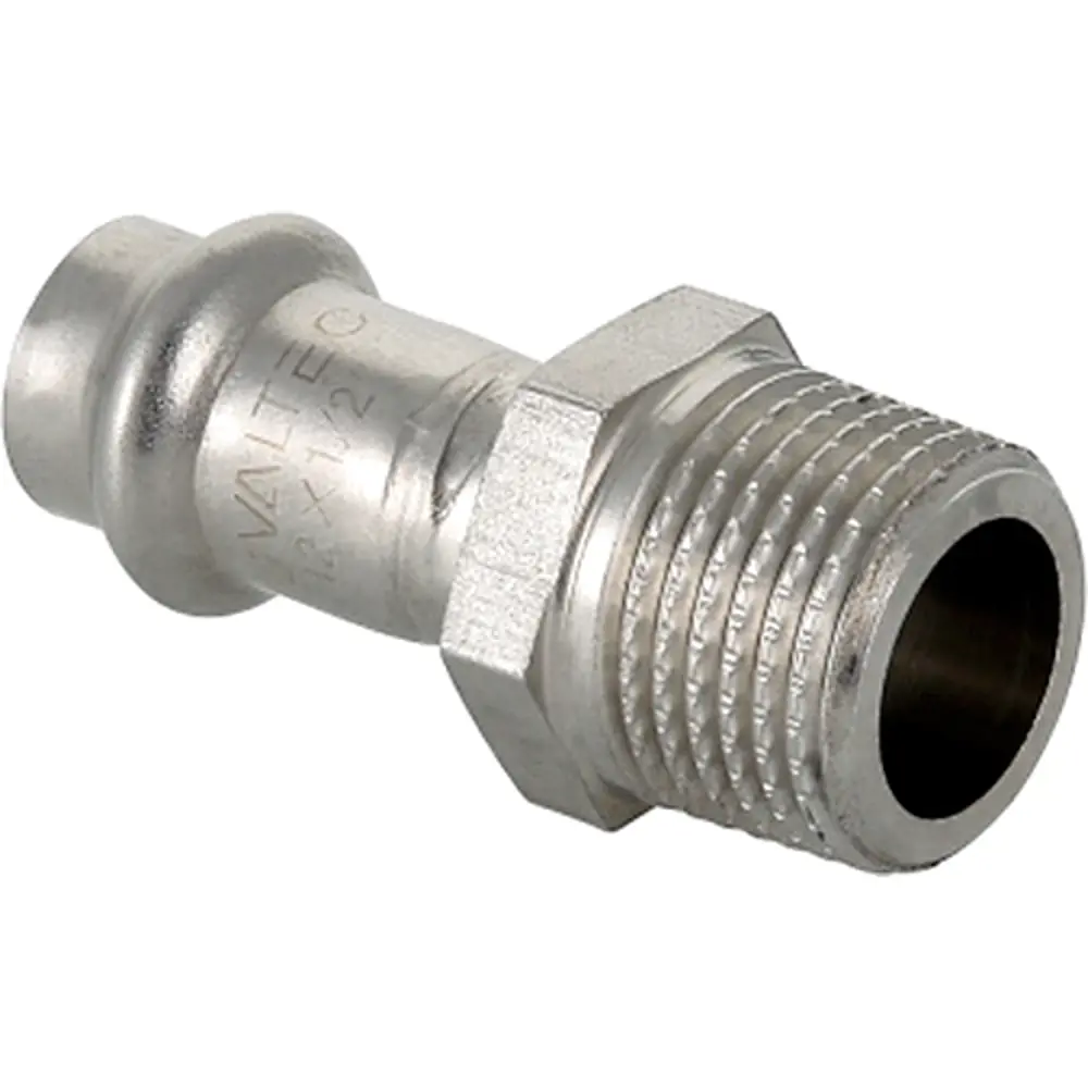 Переходник Valtec 3/4"x22 мм НР нержавеющая сталь STLM-2183000