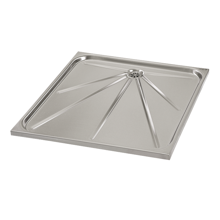 92060 Нержавеющий прессованный душевой поддон 700 x 700 x 35 мм SANELA 