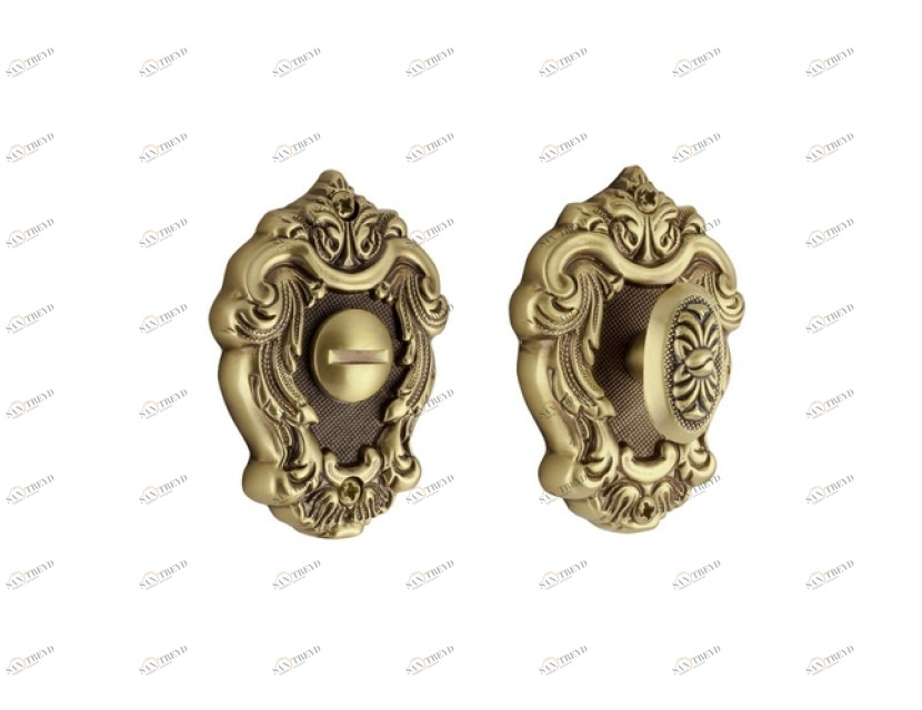 0WC074.6MM.44 Кнопка конфиденциальности с аварийной разблокировкой 6 мм (мин. 90 мм) Мат античная латунь Mestre 
