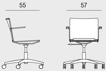 Viganò Офисное кресло из пластика с 5 спицами и подлокотниками Daisy sun-id-1439228 - Вид №2