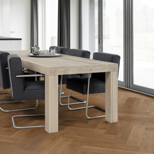 Паркет Ёлка Solidfloor New classic Шантильи Дуб Натур с брашью (Текстурированная) 610х122 мм 1195080 - Вид №6