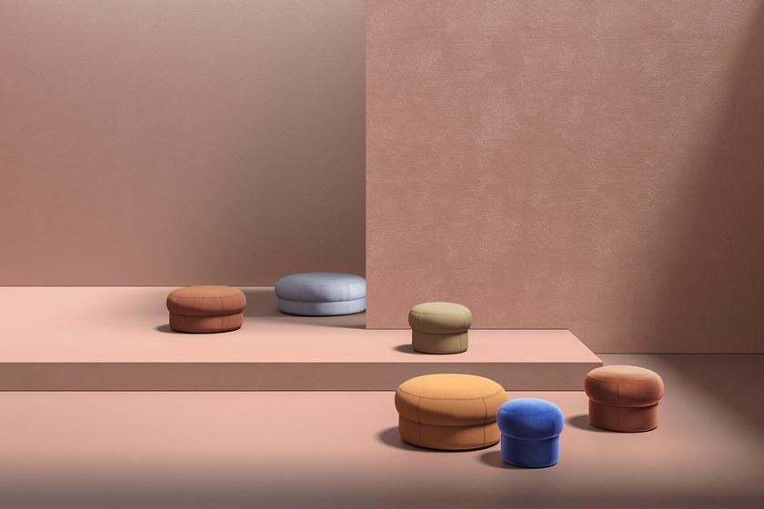 arrmet Круглый пуф из ткани Cèpe sun-id-1379073 - Вид №1