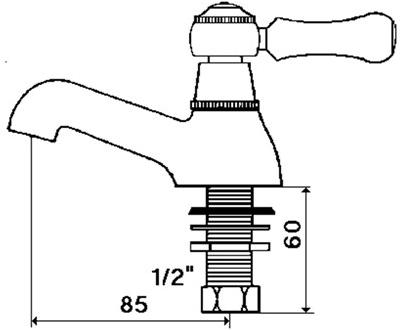 rvb Смеситель для раковины на столешнице с одним отверстием 1935 limoges 1935.--.33 - Вид №1