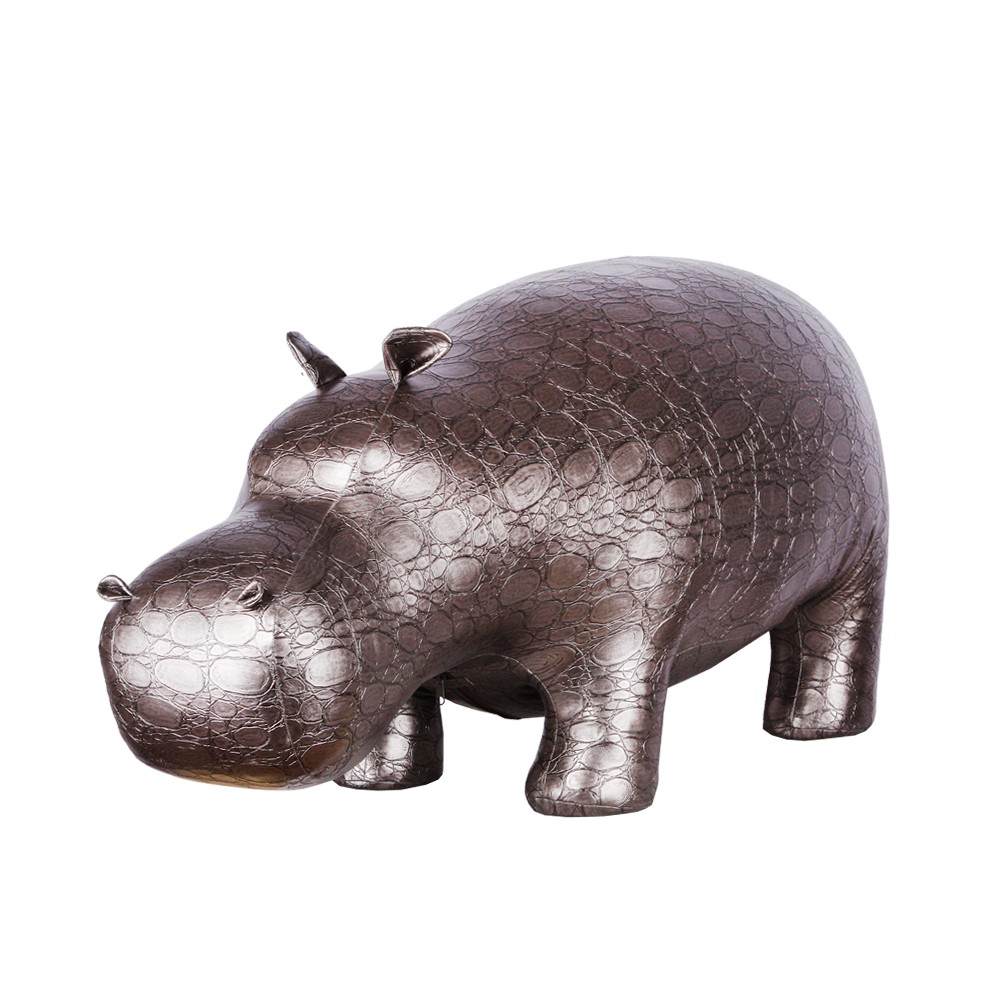 74129 Банкетка Пуф Бегемот малый Серебро BOGACHO 4627145749623