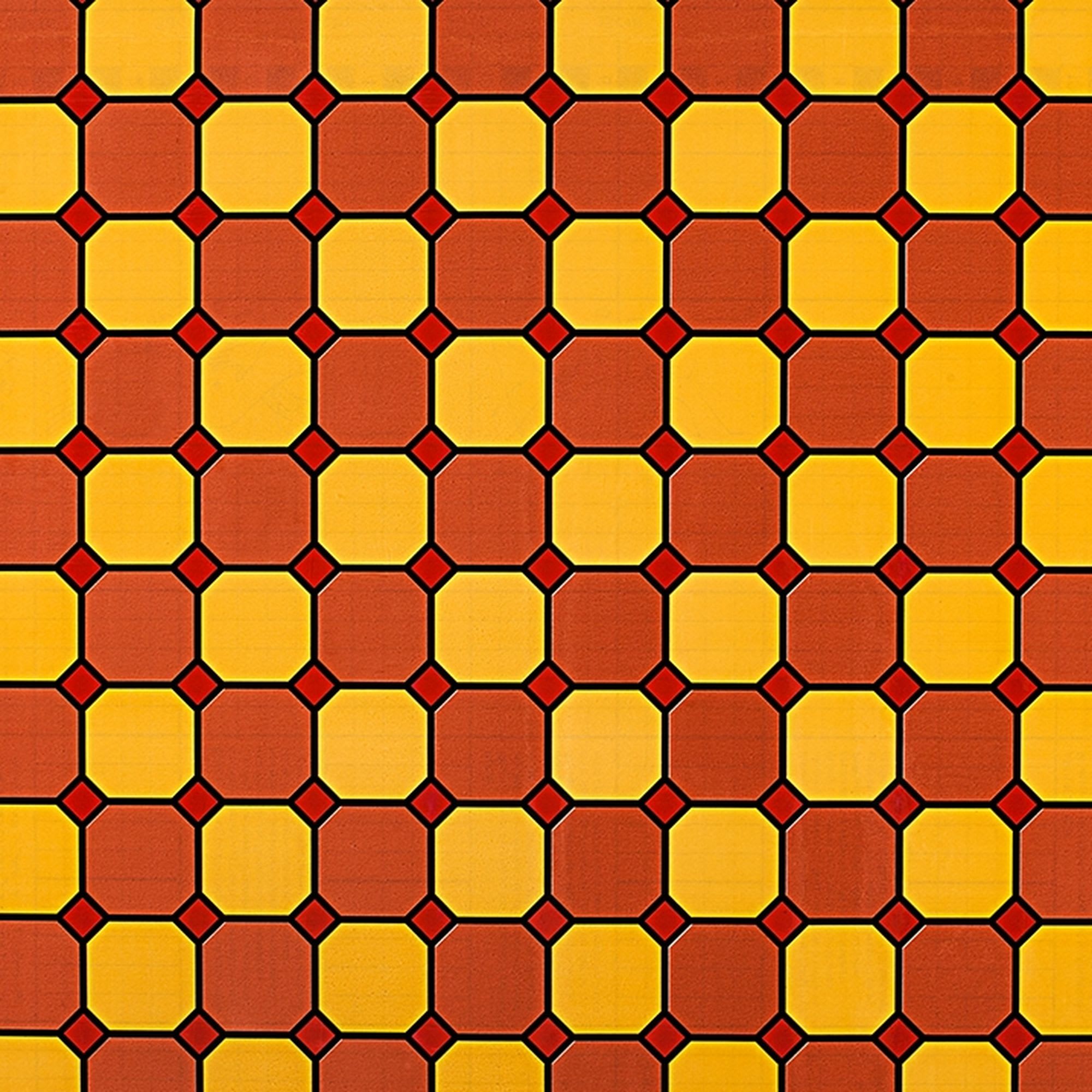 14111393 Пленка самоклеящаяся «Соты» 9206, 0.45х2 м, витраж, цвет красный Santreyd 