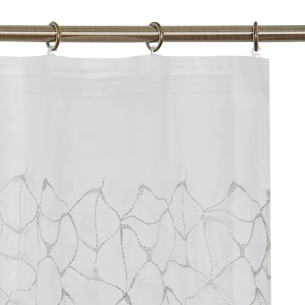 Тюль на ленте «Геометрия» 300x280 см цвет серебристый MIAMOZA STLM-2110676 - Вид №4