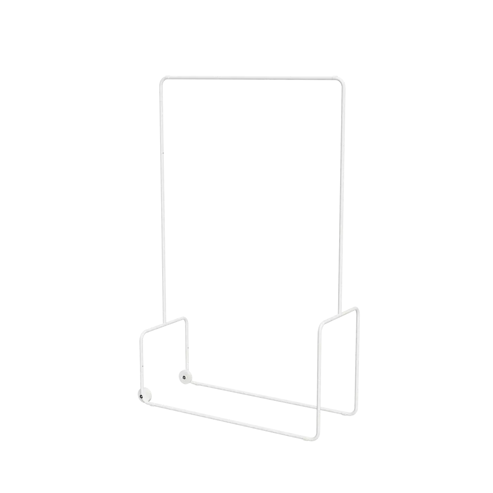 Вешалка напольная Spaceo 100x160x40 см металл цвет белый STLM-2013940