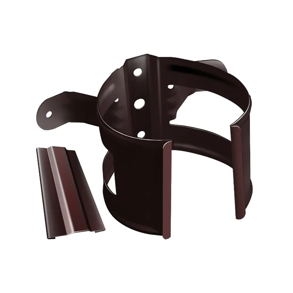 Хомут трубы ПВХ Grand Line крепление на дерево цвет RAL8017 STLM-2027023