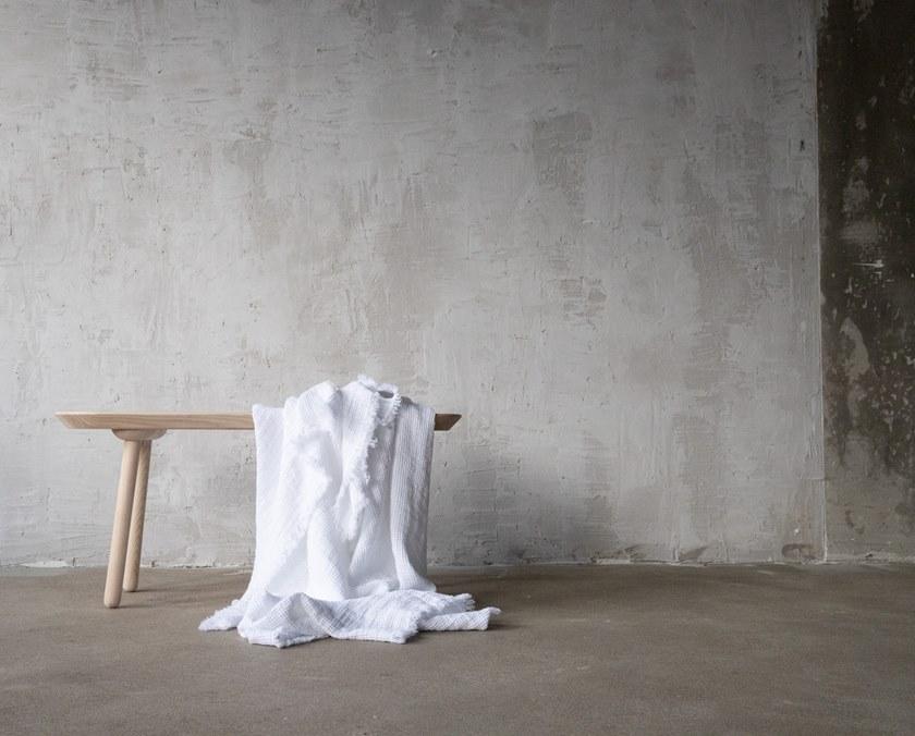 LinenMe Однотонный льняной плед ручной работы Washed waffle big 0575801  - Вид №1