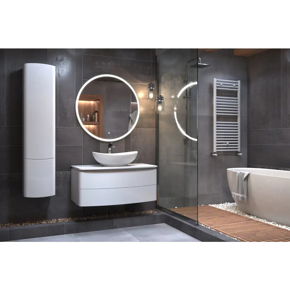 Тумба под раковину подвесная Vigo Cosmo 100 см цвет белый STLM-2159859 - Вид №8