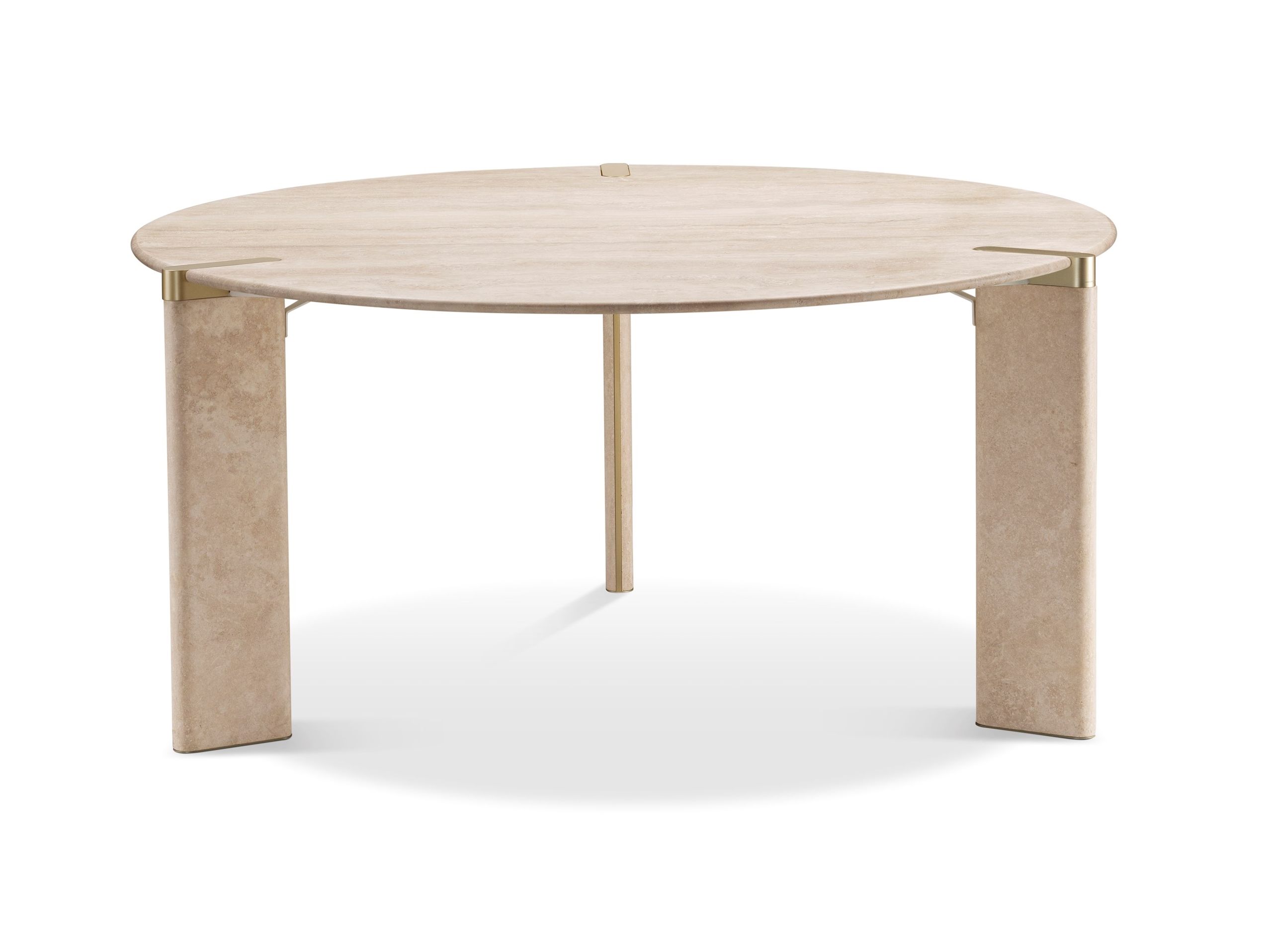 Травертин круглый обеденный стол GHIDINI1961 восемьдесят ARCH-00145712 - Вид №1