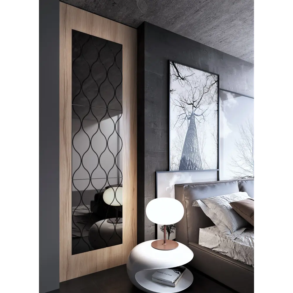 Панель зеркальная декоративная «Гравировка 2» 61х81 см цвет графит Santreyd Зеркальная панель декоративная STLM-2121252 - Вид №3