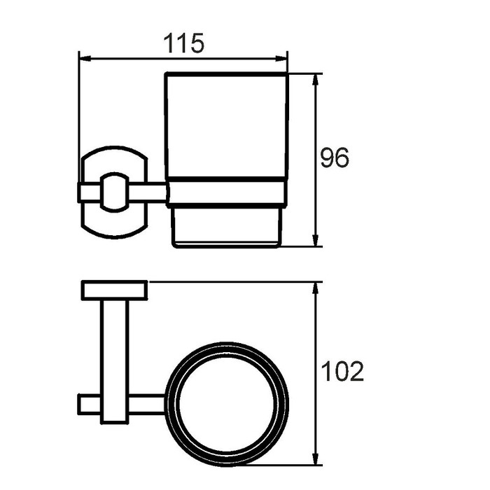 NEVSMG0M45 Milardo Neva Подстаканник одинарный настенный Neva Россия  - Вид №1