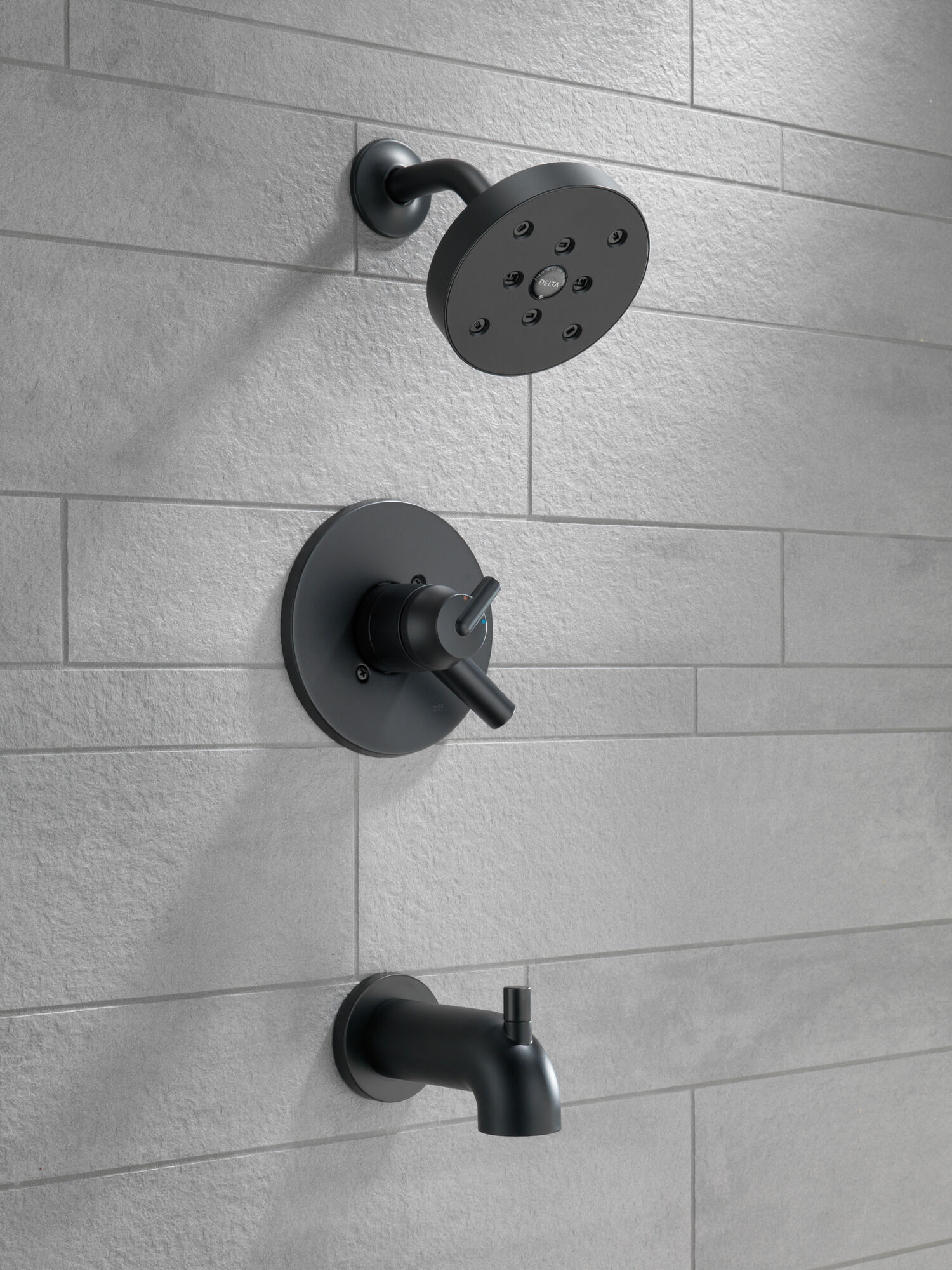 T17459-BL Monitor® 17 Series H2Okinetic® для ванны и душа Delta Faucet Trinsic Матовый черный  - Вид №4