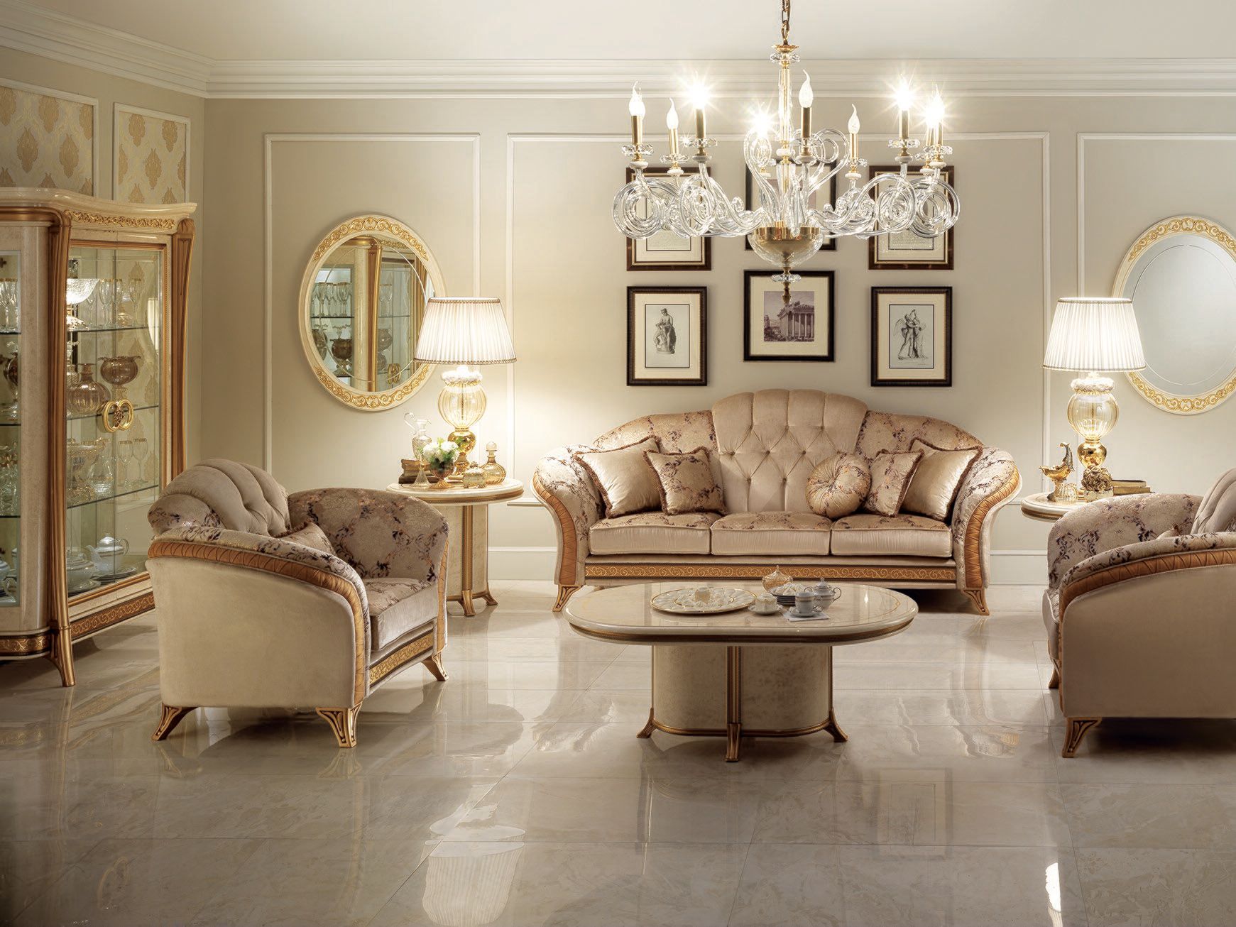 Кресло из ткани в классическом стиле с подлокотниками Arredoclassic Мелодия ARCH-00102574 - Вид №1