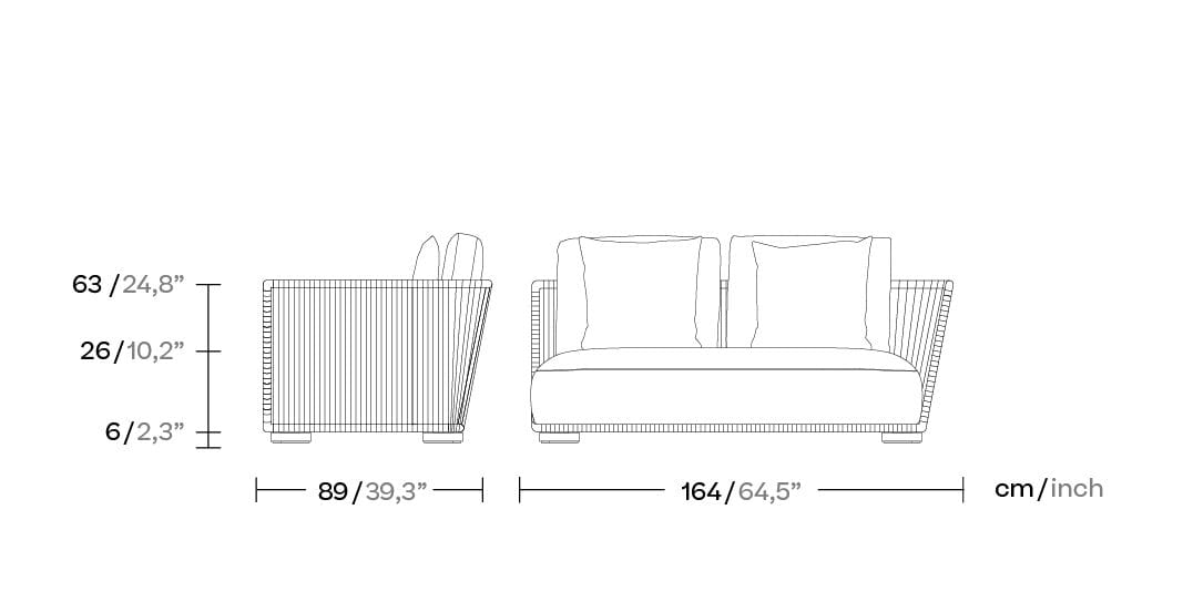 Ткань сад диван Kettal Grand Bitta ARCH-00137589 - Вид №7