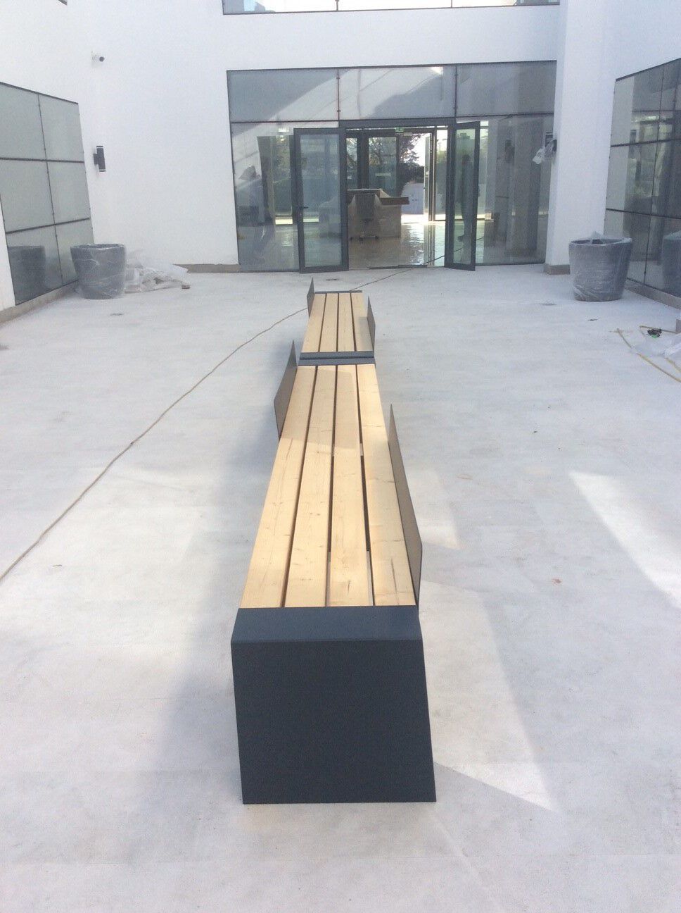 Стальная и деревянная скамья со спинкой CITYSì SEVEN ARCH-00143957 - Вид №6