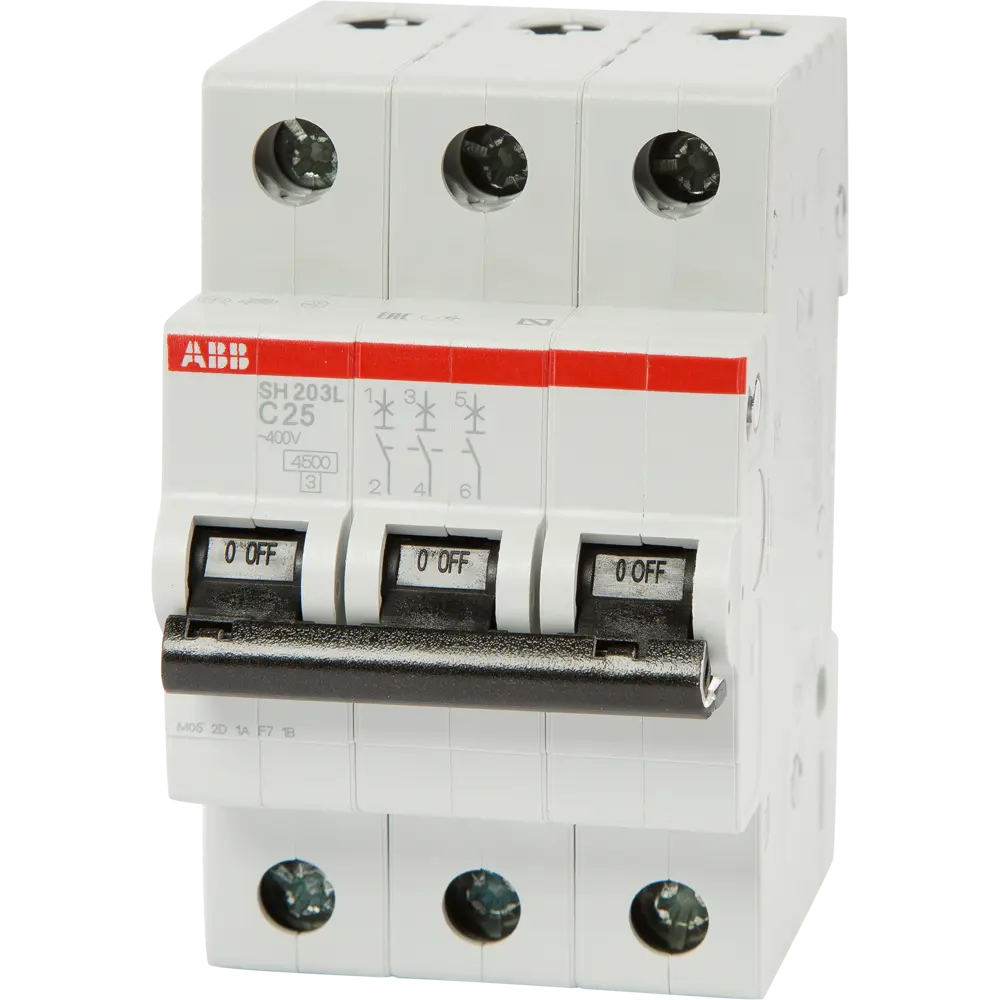 Автоматический выключатель ABB SH203L 3P C25 А 4.5 кА 2CDS243001R0254 STLM-2124658