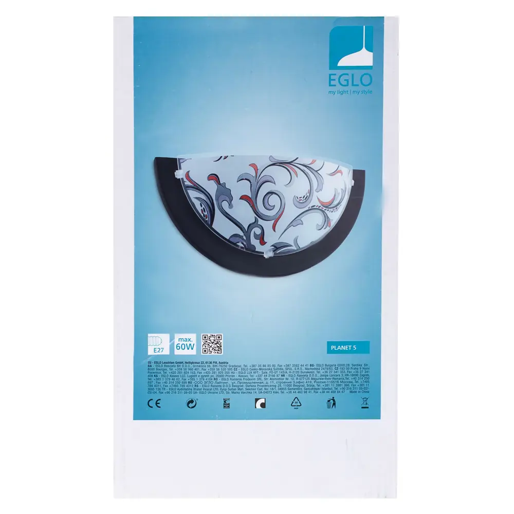 Бра Planet 1xE27x60 Вт, цвет чёрный Eglo STLM-2066679 - Вид №4