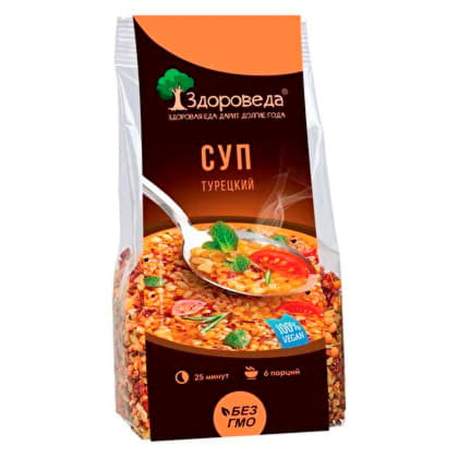 Суп Турецкий с булгуром и красной чечевицей Здороведа 250 г Santreyd 13075