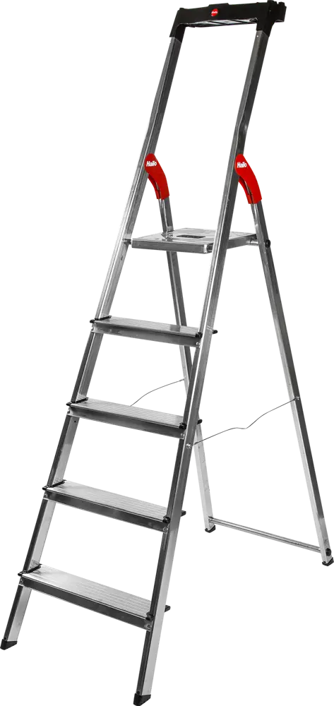 Стремянка Hailo Professional L60 с лотком для инструментов - 5 ступеней, 150 кг 15474165