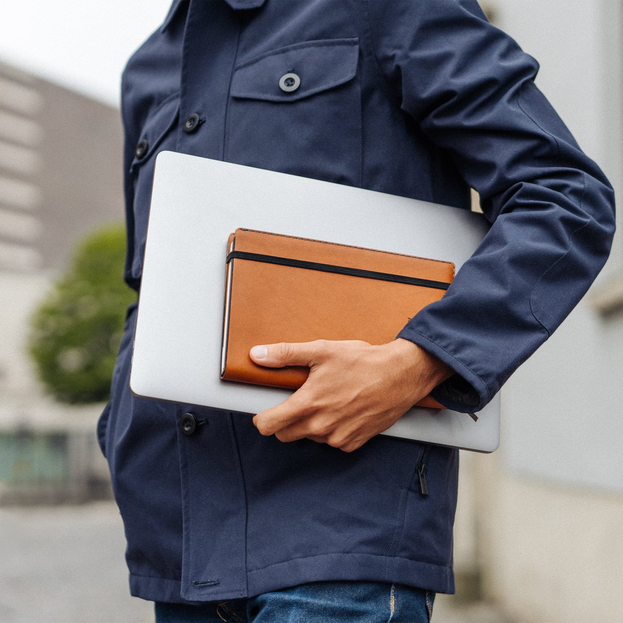 W111CHAR Обложка для ноутбука - Темно-серый - Moleskine Wingback  - Вид №4