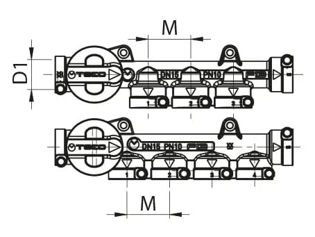 Комплект санитарного коллектора с заглушкой общего назначения TECO K4 ARCH-00150081 - Вид №10