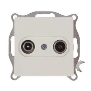 ТВ-розетка оконечная встраиваемая Jung EcoProfi TV-FM, шлейф, цвет бежевый