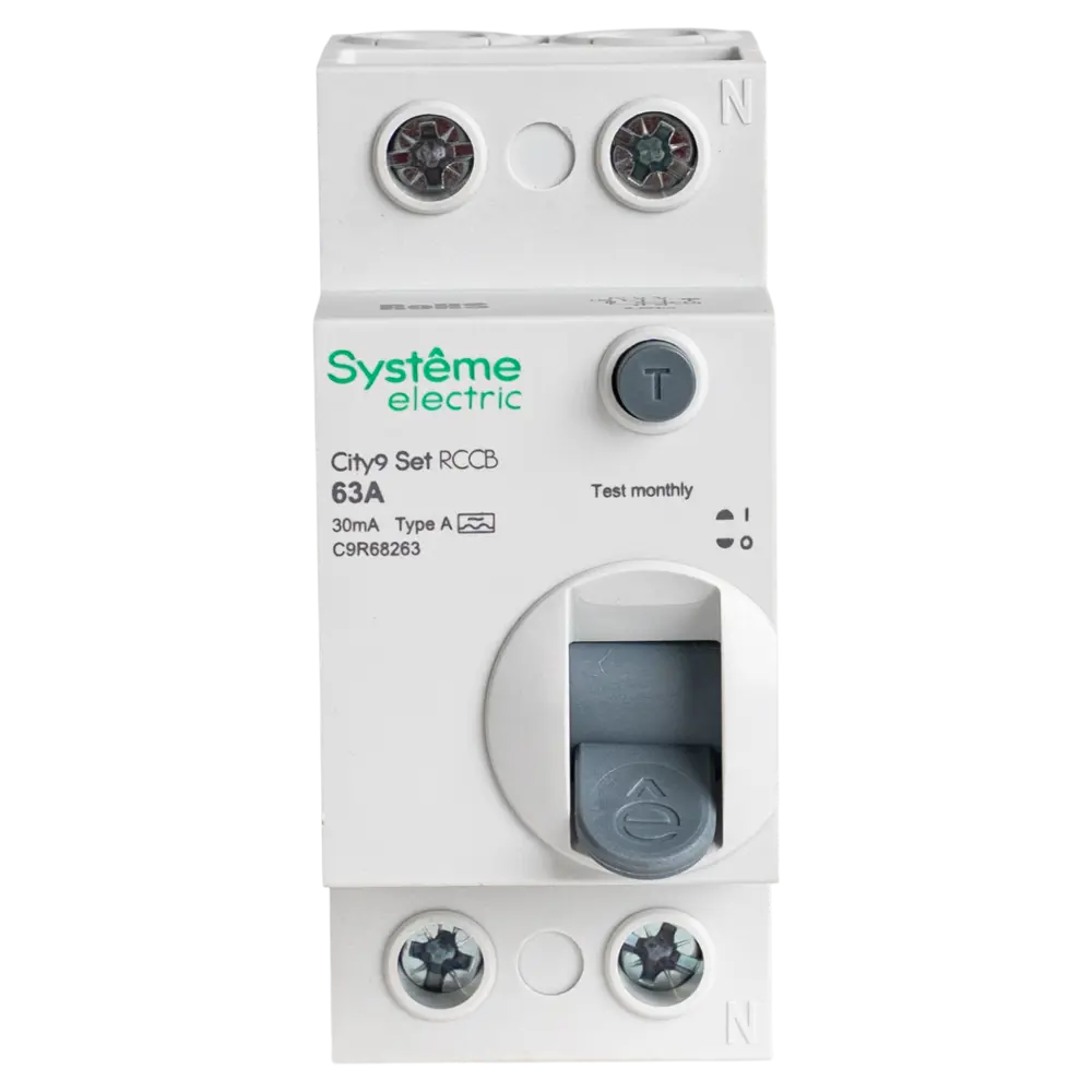 УЗО Systeme Electric City9 Set - защита от токов утечки 63А 89412694 STLM-1572195 - Вид №1