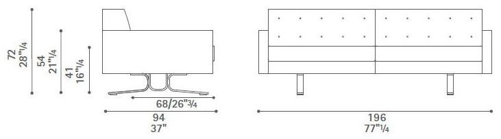 Poltrona Frau 2-х местный кожаный диван La collezione - divani e poltrone sun-id-1377187 - Вид №4