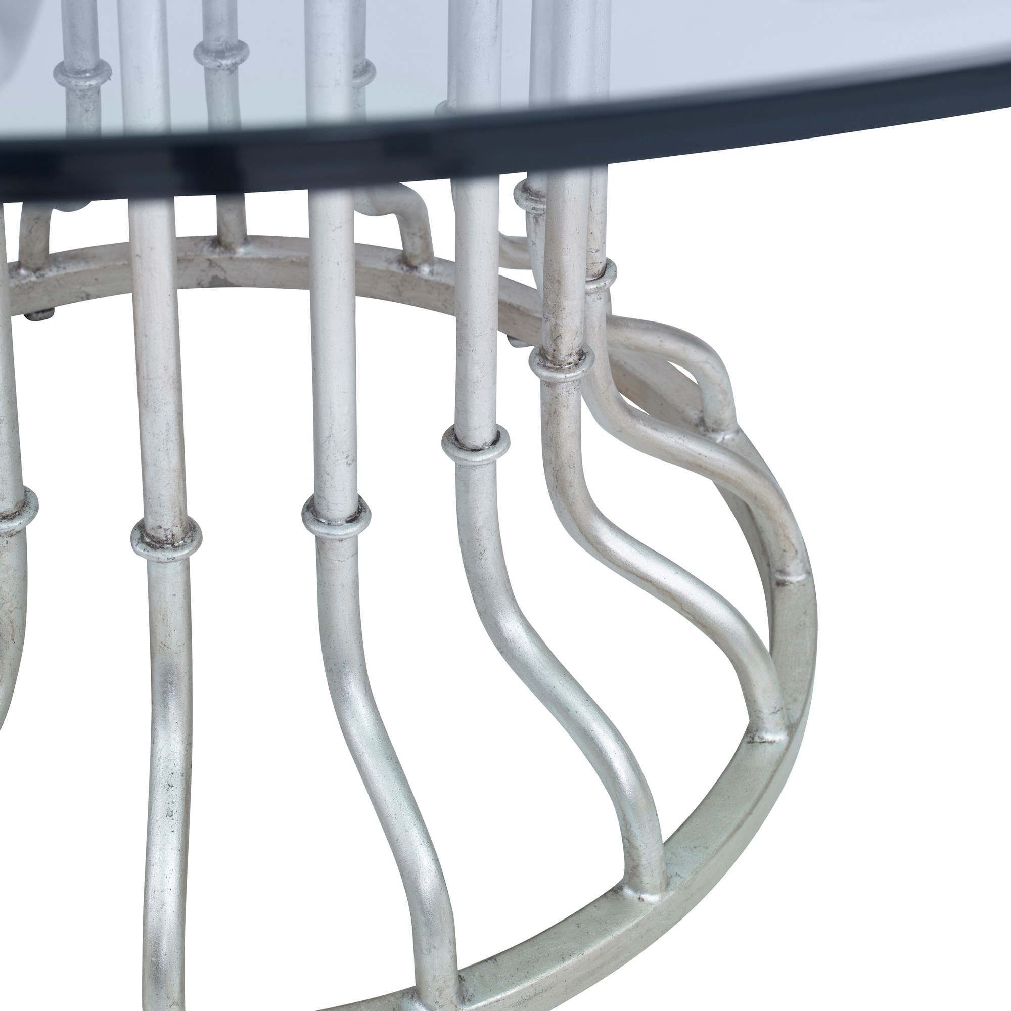 Обеденные столы 09210-640-024 Café Dining Table Base - Antique Silver Ambella  - Вид №2