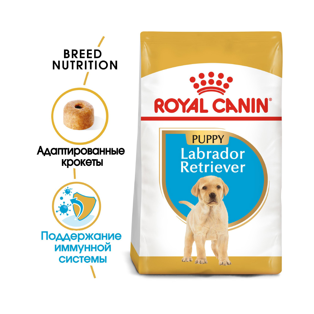 Т0023100 Корм для щенков Labrador Retriever Puppy для породы Лабрадор до 15 месяцев сух. 12кг ROYAL CANIN  - Вид №1