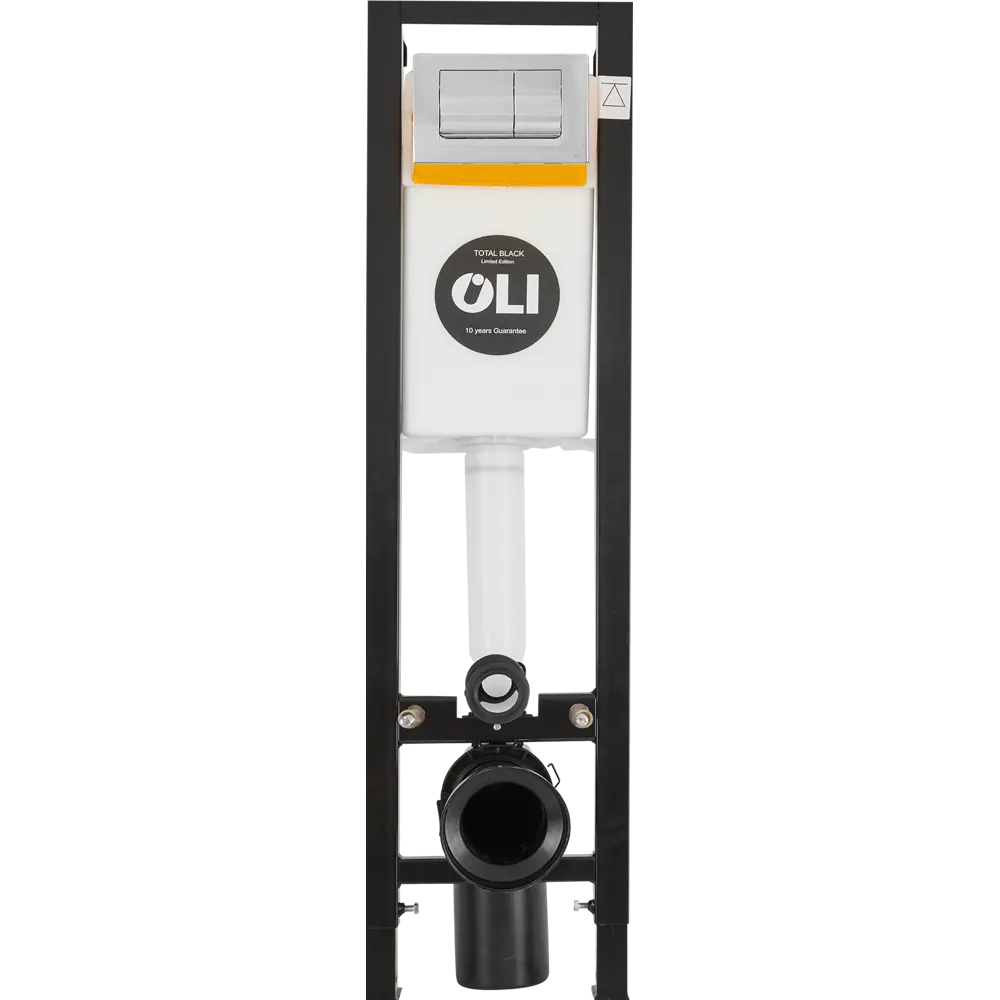 Инсталляция Oli Quadra Black 30 см для подвесного унитаза с кнопкой цвет хром STLM-2169691